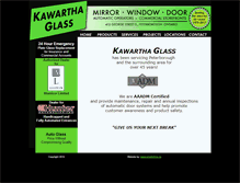 Tablet Screenshot of kawarthaglass.com